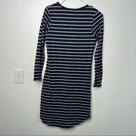 Sundry Blue and Gray Long Sleeve Crew Neck Dress - Picture 7 of 7